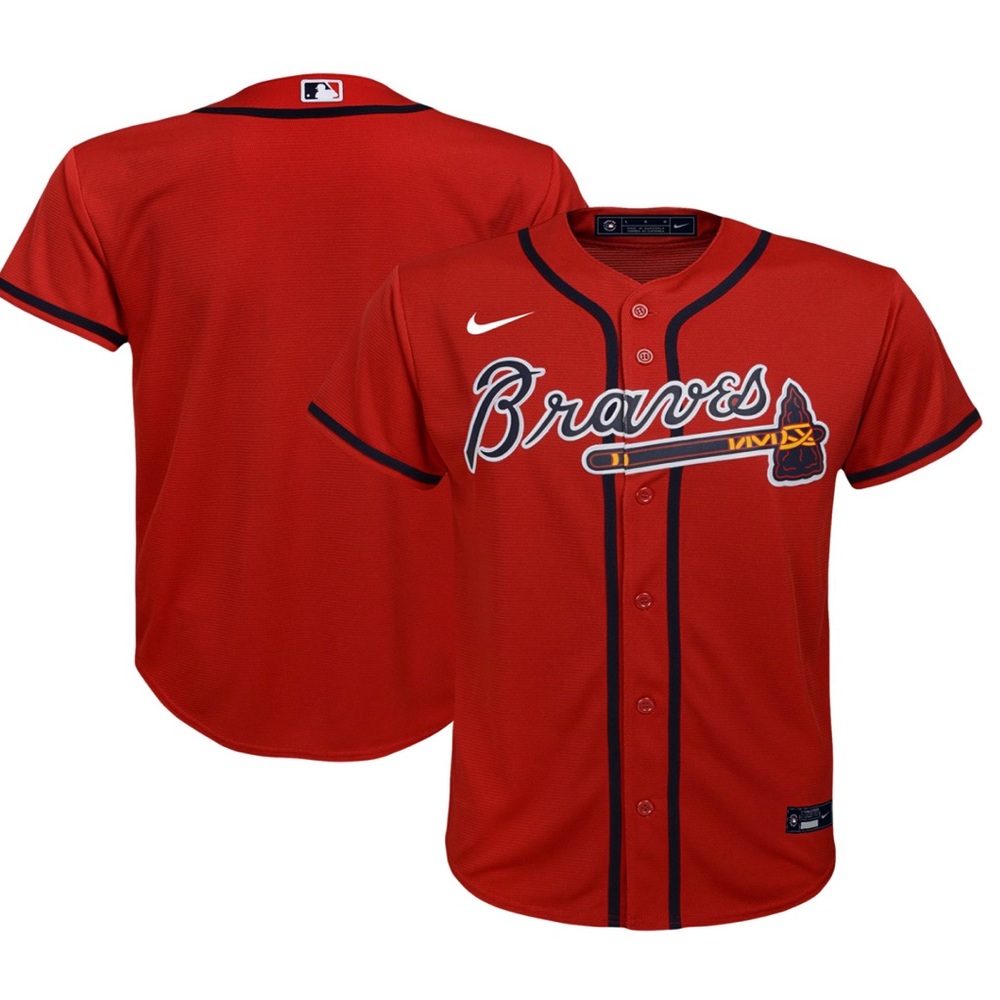 Atlanta Braves Nike Youth Alternate Team Jersey - Red